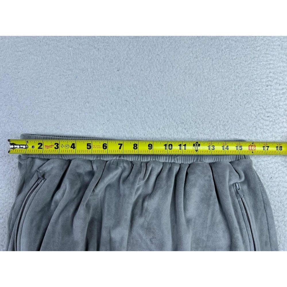 SKIMS Jogger‎ Pants Womens Large Gray Velour Elastic Waist Zip Pockets Soft - Picture 6 of 10